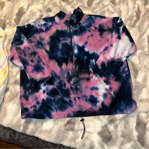 Livi Lane Bryant tie dye half zip fleece pullover 22/24